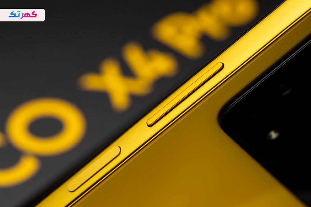 طراحی گوشی پوکو ایکس فور پرو رنگ زرد