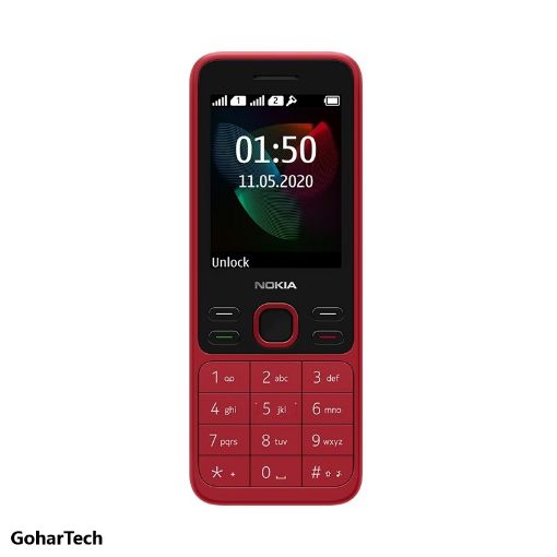 صفحه نمایش گوشی موبایل نوکیا مدل 2020 Nokia 150 از رو به رو رنگ قرمز