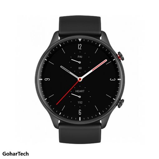 صفحه نمایش ساعت مچی هوشمند شیائومی مدل Amazfit GTR 2 از رو به رو رنگ مشکی