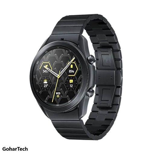 صفحه نمایش ساعت مچی هوشمند سامسونگ مدل Galaxy Watch3 SM-R840 از بغل رنگ مشکی