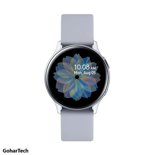 صفحه نمایش ساعت مچی هوشمند سامسونگ مدل Galaxy Watch Active2 SM-R830 از روبرو رنگ خاکستری