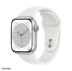  apple watch series 8  45mm  با بند سیلیکونی رنگ سفید