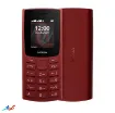 Front and back of the Nokia model Nokia 105 (2023) crimson color
