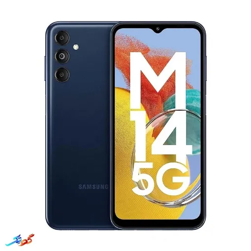 جلو و پشت گوشی سامسونگ مدل  Galaxy M14 5G رنگ آبی تیره